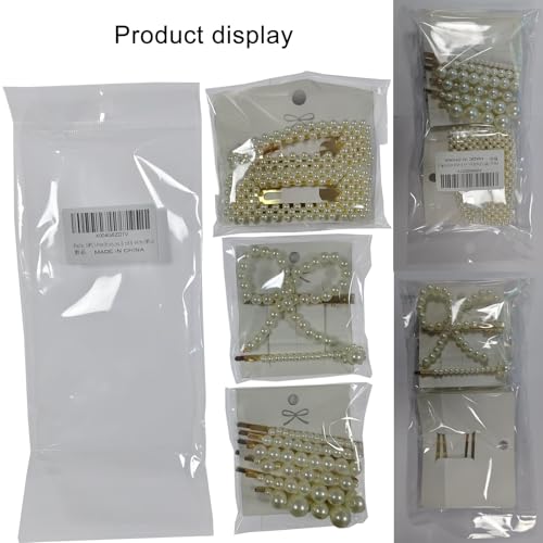 10PCS Pearl Hair Clips Hand -woven hair accessories kit is cute for girls and young ladies.Practical items for women on holidays. (Gold & white 10Pcs) - color: Gold & White 10Pcs