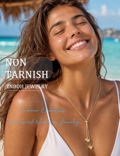 Lariat Gold Silver Necklace for Women Long Dainty Y Necklace 14k Gold Plated Drop Chunky Necklace Trendy Clover Heart Cross Teardrop Cz Pendant Statement Simple Adjustable Jewelry Gift - color: Gold- Heart