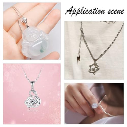 CHGCRAFT 100pcs 8x3mm 304 Stainless Steel Snap Bail Hook Pinch Clip Pendant Charms Clasps Chain Connector for Neckalce Bracelet Jewelry DIY Craft Making