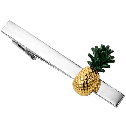 HAWSON Tie Clips for Men Unique,Fun Animal/Musical/Nautical Tie Clip,Novelty Personalized Mens Tie Bar,Accessories Business Wedding Gifts - style: Plant Pineapple