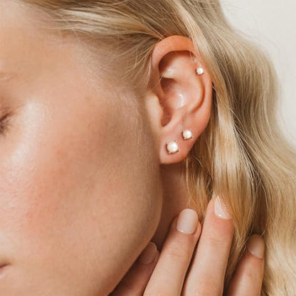 Pearl Earrings for Women:Gold Wedding Dangle Drop Earring Pearl Jewelry | 14K Gold Plated Pearl Drop Earrings for Women,Dainty Wedding Bride Earring Studs,Gold Dangle Drop Earring,Waterproof Jewelry - size: 1 pcs-5