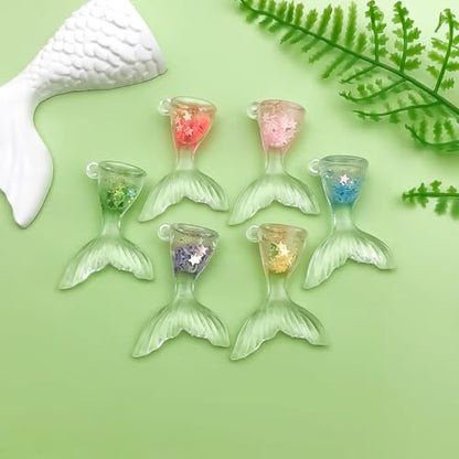 Sailanzi 18pcs Resin Ocean Tail Set Pendant Jewelry Making DIY Keychain Earrings Pendant Various Design Charms for Jewelry Making Bracelets Necklace (SN770) - color: SN770
