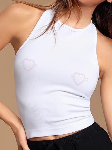 Oveta Heart Nipple Rings Surgical Steel 14G, Cute Internally Threaded Nipple Piercing Jewelry Barbells 14mm for Women, Silver/Gold, 2PCS - color: Red CZ