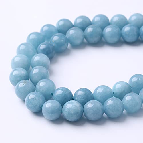 160PCS 4MM Blue Aquamarine Jade Loose Beads for Jewelry Making DIY Bracelet 2 Strands - color: Aquamarine Jade, size: 4mm (2 strands)