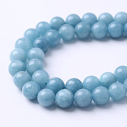 160PCS 4MM Blue Aquamarine Jade Loose Beads for Jewelry Making DIY Bracelet 2 Strands - color: Aquamarine Jade, size: 4mm (2 strands)
