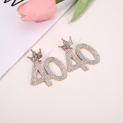 Birthday Earrings for Women Happy Birthdays Earrings Statement Cake Champagne Bottle Earring Happy Birthdays Dangle Earring Birthday Gifts Party Favors - color: Crystal 40