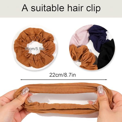 6 Pack Hair Scrunchies for Women - Hair Ties No Damage Both for Thick Hair or Thin Hair Curl Hair No Crease Scrunchies Ponytail Holder No Hurt Your Hair - color: Light Blue