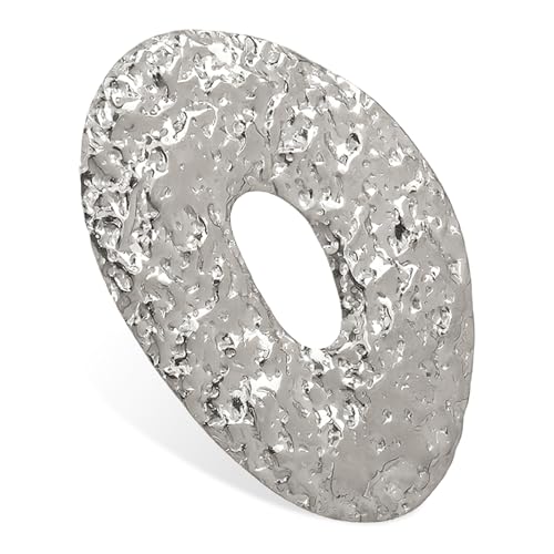 Stainless Steel Brooch Pin for Women & Men,Lapel Pin | Minimalist Statement Elegant Geometric, Sweaters Coat Suit Shawl Collar Shirt Coat Jacket Hat Dress Swim, Velvet Bag & Box - style: Hammered-Silver
