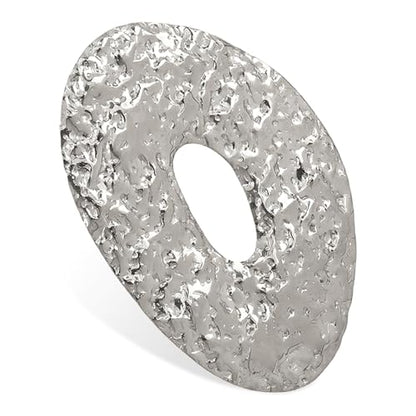 Stainless Steel Brooch Pin for Women & Men,Lapel Pin | Minimalist Statement Elegant Geometric, Sweaters Coat Suit Shawl Collar Shirt Coat Jacket Hat Dress Swim, Velvet Bag & Box - style: Hammered-Silver