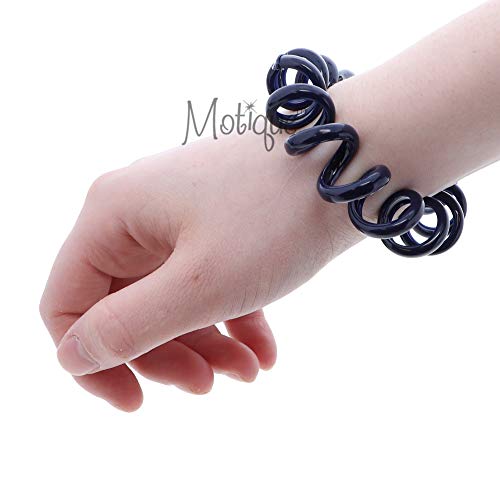 Jumbo Coil Pony Holder Hair Ties - Set of 4 Navy - color: Navy