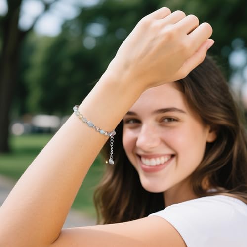 Beaded Bracelet for Women - Inspirational Sometimes You Forget You're Awesome Friendship Jewelry, Dainty Birthday Gift for Best Friends, Mom, Sister, Daughter - style: Girlfriend