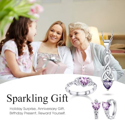 Bestyle 925 Sterling Silver Huggie Hoop Earrings Small Birthstone Hoop Earrings for Women Hypoallergenic Silver Huggie Earring,Great Birthday Earrings Gift for Daughter Wife Mom - color: 06-Purple Alexandrite-Hoop