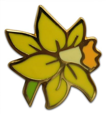 Novel Merk Flower Blossom Floret - Sunflower, Daffodil, & Other Lapel Pin, Hat Pin & Tie Tack Set - with Clutch Back - style: 3-Daffodil
