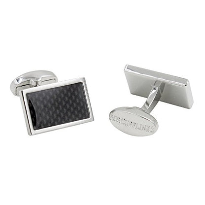 Carbon Fiber Cufflinks | Groomsmen Cuff Links | 5 Yr Warranty | Cufflinks Box Inc | Gift for Men | Black Cufflinks