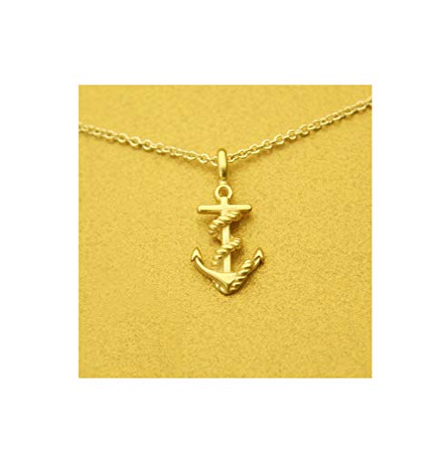 Baydurcan Friendship Anchor Compass Necklace Good Luck Elephant Pendant Chain Necklace with Message Card Gift Card - style: Anchor