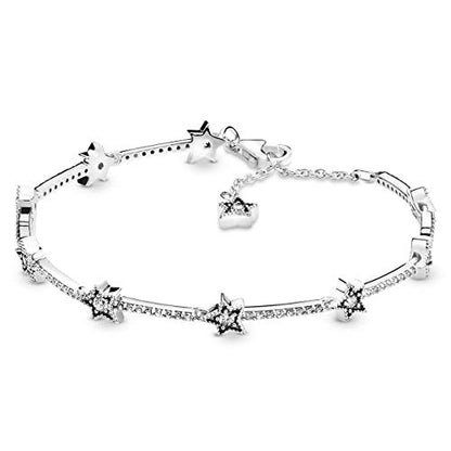 Pandora Celestial Stars Bracelet - Gift for Her - Sterling Silver & Cubic Zirconia Bracelet for Women - With Gift Box
