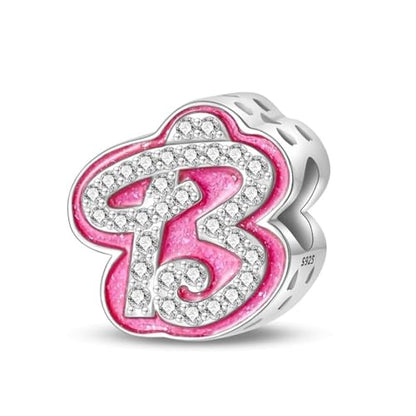 925 Sterling Silver Letter Charms Fits Pandora Bracelets Alphabet AZ Bead Charm for Bracelets Necklace with 5A Cubic Zirconia for Women Birthday Ceremony DIY Jewelry Gift - style: B