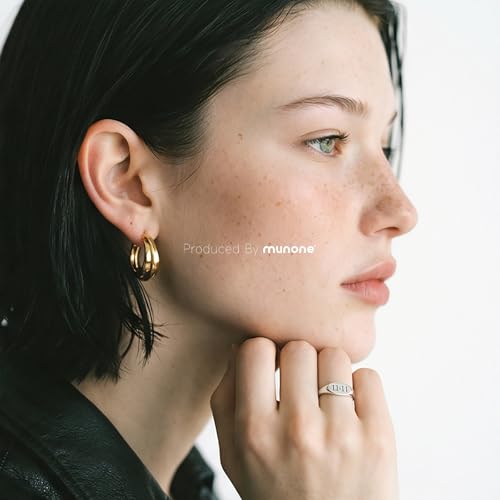 6mm 1111 Angel Number Signet Rings for Women Men | 18K Gold Plated Hypoallergenic Statement Ring,Sync with the Universe Spiritual Statement - color: Silver
