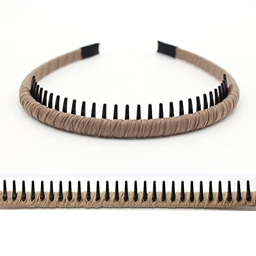 JOBAND 4pcs Hairbands for Women, Non-Slip Zig Zag Headbands, Adjustable Teeth Comb Hair Hoop, Daily Use, Yoga, Spa, Parties, Resin Cotton Blend | Non Slip hair accessories for women Can easily solve the problem of short hair on the forehead Suitable Daily