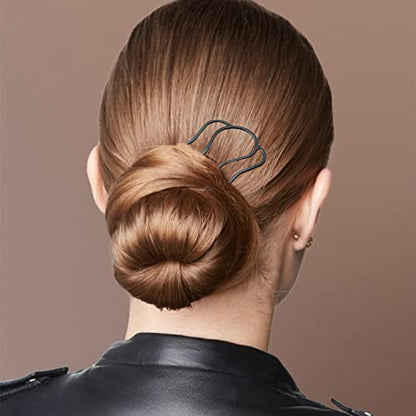 8 Pieces Metal Hair Accessories - Fork Clips, Side Combs, 4 Prong U-Shape Sticks for Updos, Buns, and Styling (Multicolor)