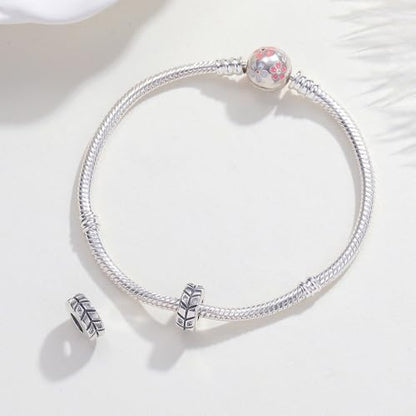 KEQ 925 Silver Spacer Stopper Bead Charms Clearance for Pandora Bracelets Birthstone CZ Always Stopper Birthday Gifts for Mom Grandmom Granddaughter Wife Sisters Friends - color: Double row of CZ(2 Pcs)
