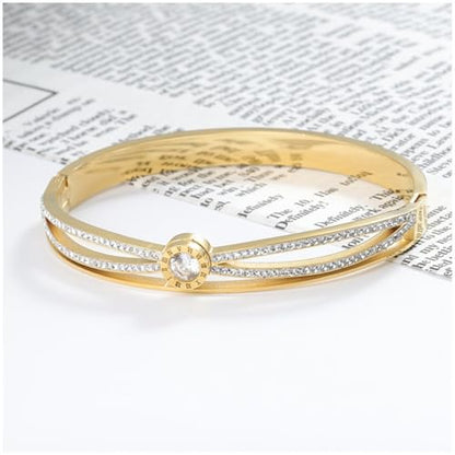 18K Gold Bangle Bracelets for Women 925 Sterling Silver Bracelets Bracelets Adjustable Boho Bracelets Stackble Cuff Bangle Bracelets for Men Women Chunky Gold Bangle Open Cuff Bracelets Christmas Gift - color: Bracelets-07