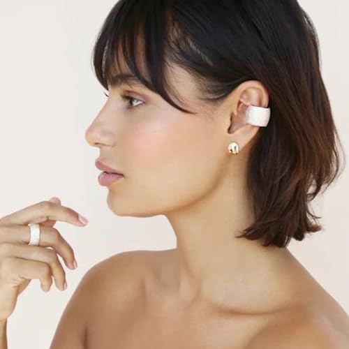 Ettika Ear Cuff. Earrings For Women. Ear Cuffs For Women Non Piercing, 18k Gold or Rhodium Plated Ear Cuff. Cuff Earrings - color: Gold 012
