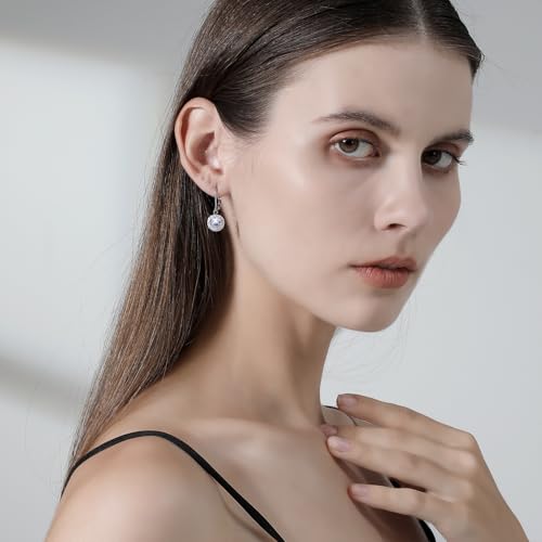 Multicolor Crystal Dangle Studs Earrings Set for Women 925 Silver Hypoallergenic Dangle Earrings Leverback Drop Earring Fashion Cubic Zirconia Leverback Stud Earring Sets Trendy Cubic Zirconia Jewelry Gifts for Women - style: 6-S-S