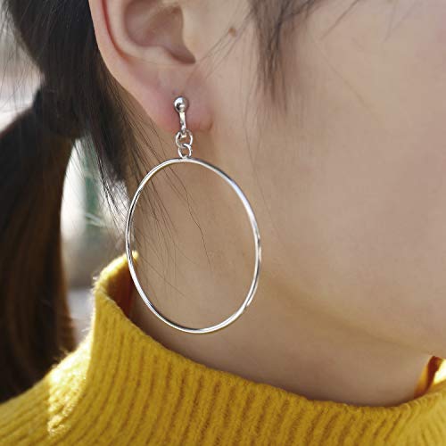 15 Pairs Wholesale Clip on Earrings for Women Trendy,Lightweight Clipon Earrings for Women in Silver Tone - style: Style A