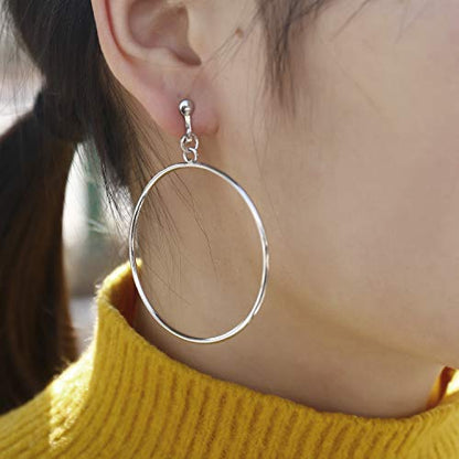 15 Pairs Wholesale Clip on Earrings for Women Trendy,Lightweight Clipon Earrings for Women in Silver Tone - style: Style A