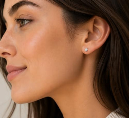 CHIC & ARTSY 18K Gold Plated Solid 925 Sterling Silver Flat Back Earrings for Women Multiple Piercings Screw Back Earrings Cartilage Hypoallergenic Jewelry - style: 925 Silver Flat Back #8