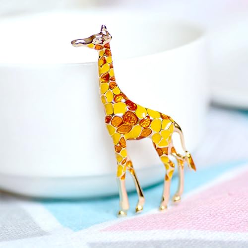HETICA Animal Brooch for Women, Funny and Cute Flower Brooch Safety Pins Clothing Backpack Hat Decoration Enamel Pins Fashion Women Brooches and Pins Jewelry - style: Giraffes