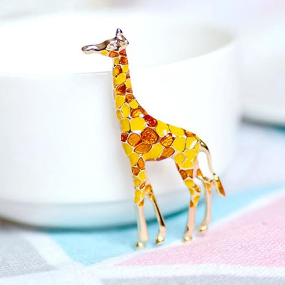HETICA Animal Brooch for Women, Funny and Cute Flower Brooch Safety Pins Clothing Backpack Hat Decoration Enamel Pins Fashion Women Brooches and Pins Jewelry - style: Giraffes