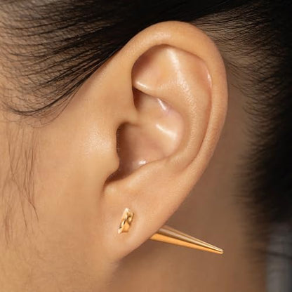 Piercing Taper Stretching 2 in 1 Ear Tunnel Gauges Stretcher Stainless Steel Internally Threaded Plugs Gauge for Ears Women Men 1G 7mm - color: Gold, size: 1G(7mm)
