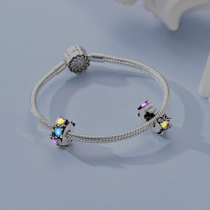 925 Sterling Silver Charms for Bracelets and Necklaces Beads Jewelry Charms for Women - color: Glowing Firefly Charm Clip
