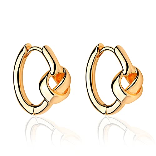 LOYATA Gold Huggie Hoop Earrings 14K Gold Plated Dainty Small Simple Hypoallergenic Jewelry Gift for Women - style: ED297
