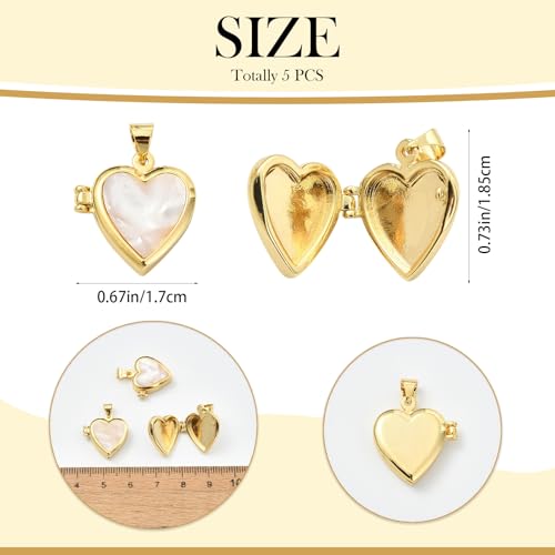 Photo Locket Charms for Jewelry Making Brass Frame Charms Memorial Bracelet Necklace Earring Keychain - style: Shell