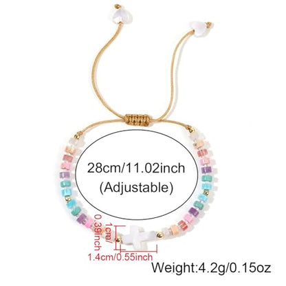 Adjustable Miyuki Beaded Bracelet for Women, Double Row Miyuki Beads | Miyuki beads, adjustable fit, braided construction, double-row design, party styling, bracelet jewelry for casual styling - color: colors02