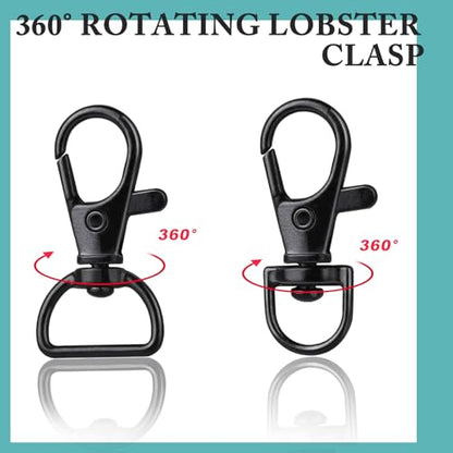 Teenitor 524PCS Keychain Making Kit, Keychain Craft Supplies Key Chain Clips, Lanyard Snap Hooks， Key Rings and Jump Rings for Keychain Making Supplies Jewelry Lanyard Making, Keychain Kit Black - color: Black