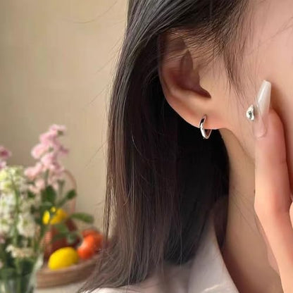 Dainty Gold Huggie Hoop Earrings for Women - 18K Gold Plated Cubic Zirconia Lightweight Mini Double Hoops Earrings for Everyday Wear - style: Star Double Hoop