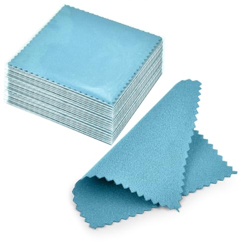 Jewelry Cleaning Cloths, Individually Wrapped Jewelry Polishing Cloths | Help Remove Tarnish, Restores Shine, Compact & Portable, Reusable Until Soiled, Everyday Jewelry Care, Multiple Colors - color: Blue