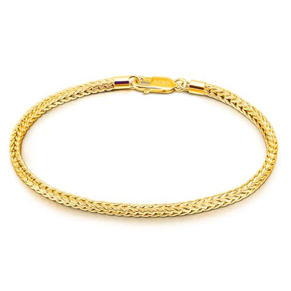 Dainty 925 Sterling Silver Chopin Chain Bracelet Women Bohemian Stackable Figaro/Box/Snake Bracelet 2MM 5 "5.9" 6.3 "6.7" 7 "7.5" 8" Jewelry Gift - color: Gold, size: 5 inches
