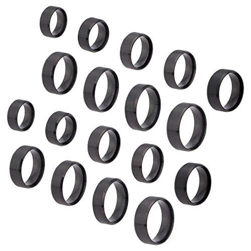 UNICRAFTALE Stainless Steel Classical Plain Stackable Wedding Band Ring Blank Wedding Ring Cool Simple Band For Women and Men Gifts for Special Occasions - color: Black