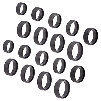 UNICRAFTALE Stainless Steel Classical Plain Stackable Wedding Band Ring Blank Wedding Ring Cool Simple Band For Women and Men Gifts for Special Occasions - color: Black