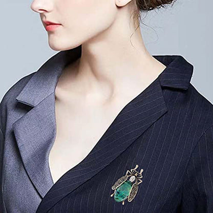 HETICA Animal Brooch for Women, Funny and Cute Flower Brooch Safety Pins Clothing Backpack Hat Decoration Enamel Pins Fashion Women Brooches and Pins Jewelry - style: Cricket
