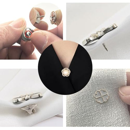 14 Pieces Brooch Safety Pins Pearl Brooch Button Pin Pant Waist Tightener Pins for Clothes Sweater Shawl Collar Dress Cardigan Shirt Jeans Accessories for Women Girls - size: Classic