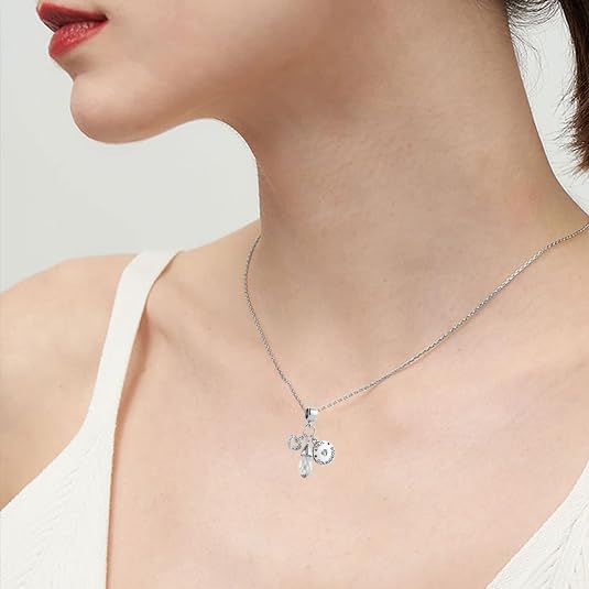 GMXLin Birthstone Birthday Charms Teardrop Love Heart Dangle Bead Compatible With Pandora Charms Bracelets - style: April Birthstone