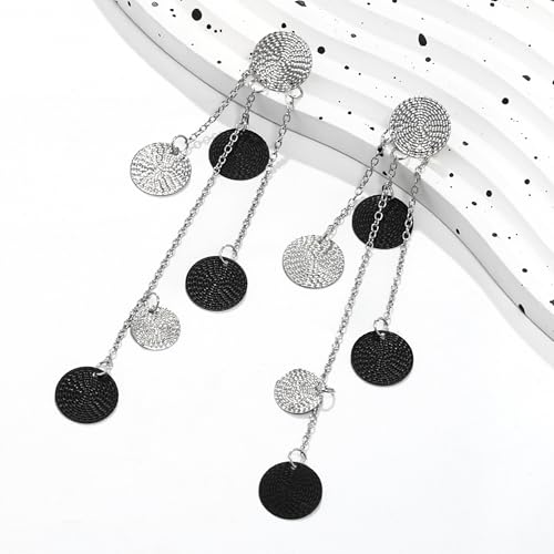 Gold Dangle Earrings for Women Long Statement Drop Boho Gold Chandelier Disc Tassel Earrings Dangle for Party Wedding Trendy Jewelry Gifts - color: M1