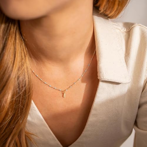 KYUNHOO 16.4 Feet Light Blue Beaded Chain Spool for Jewelry Making Supplies | Gold Plated Stainless Steel Jewelry Making Chains Bulk with Lobster Clasps Jump Rings for Jewelry Crafts DIY - color: Gold-Blue-2mm