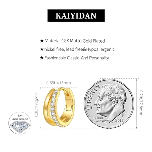 2 Pairs Gold/Silver Hoop Earrings For Women Set Trendy,14K Plated Gold Chunky Huggie Hoop Earings Pack,Oval Twisted Statement Silver Hoops,Fashion Jewelry Gift - color: B4 double loops CZ hoops set